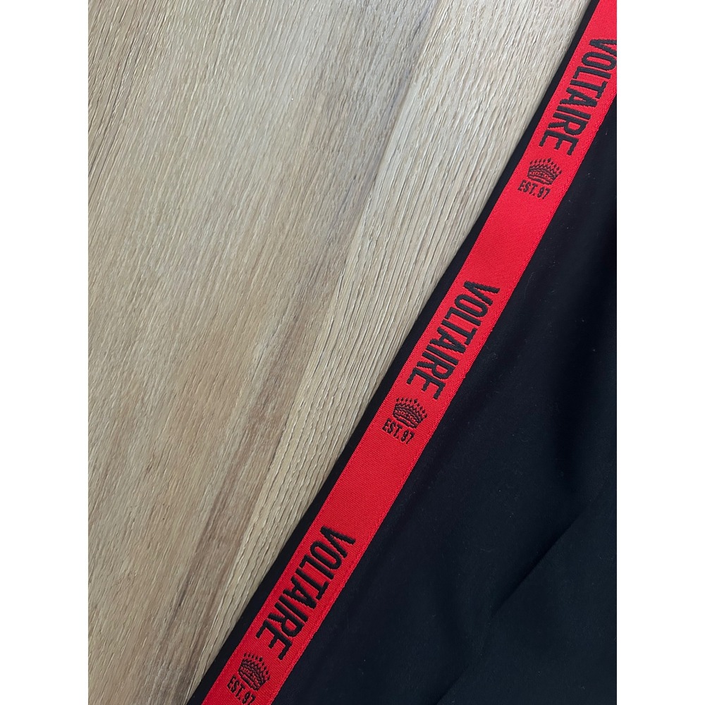 Zadig & Voltaire‎ Pomelo Band Black Trousers Red Logo Side Stripe Pants  38 - Picture 6 of 10